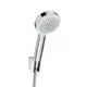 Hansgrohe-HG-Brausenset-Crometta-100-1jet-Porter-weiss-chrom-Brauseschlauch-1250mm-26664400 gallery number 1